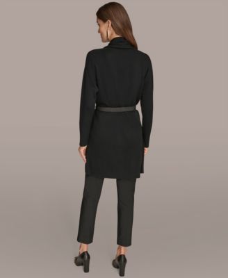 Women's Belted Open-Front Cardigan