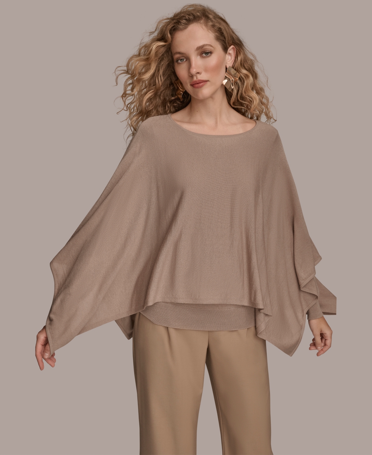 Donna Karan New York Women's Long Sleeve Cape Sweater