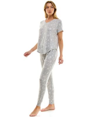 V-Neck T-Shirt & Jogger Pants Pajama Set
