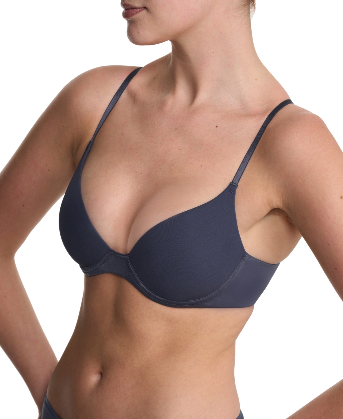Natori Soft Focus Comfort Convertible Demi T-shirt Bra In Blue