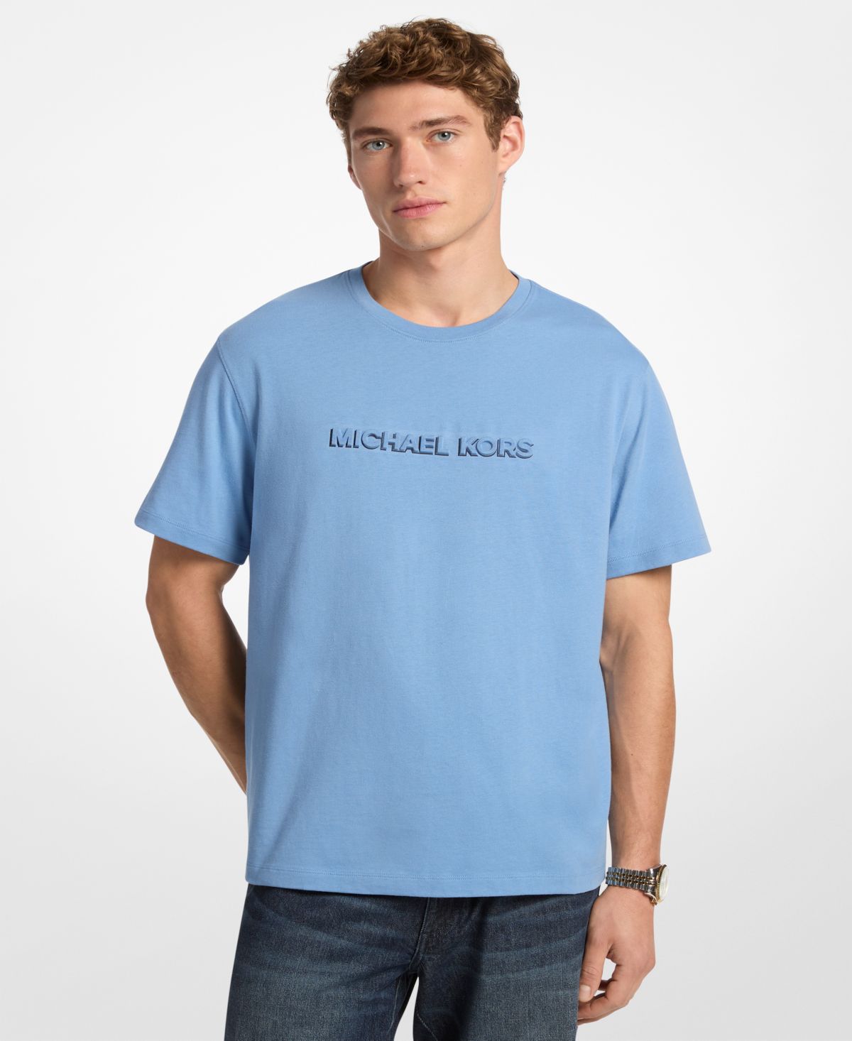 Мужская футболка с коротким рукавом и тисненым теневым логотипом Shadow