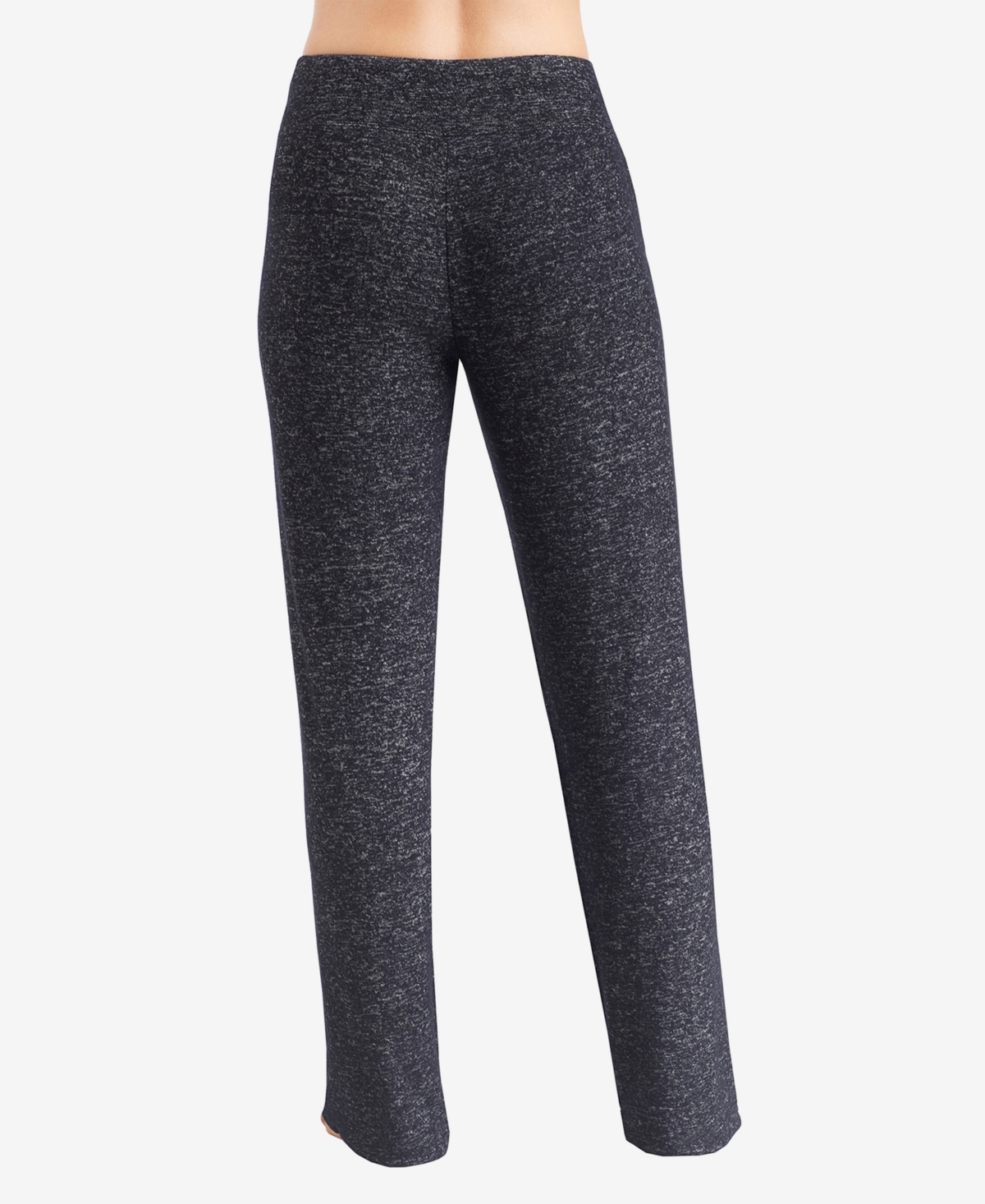 Cuddl Duds Petite Softknit Mid Rise Lounge Pants In Gray