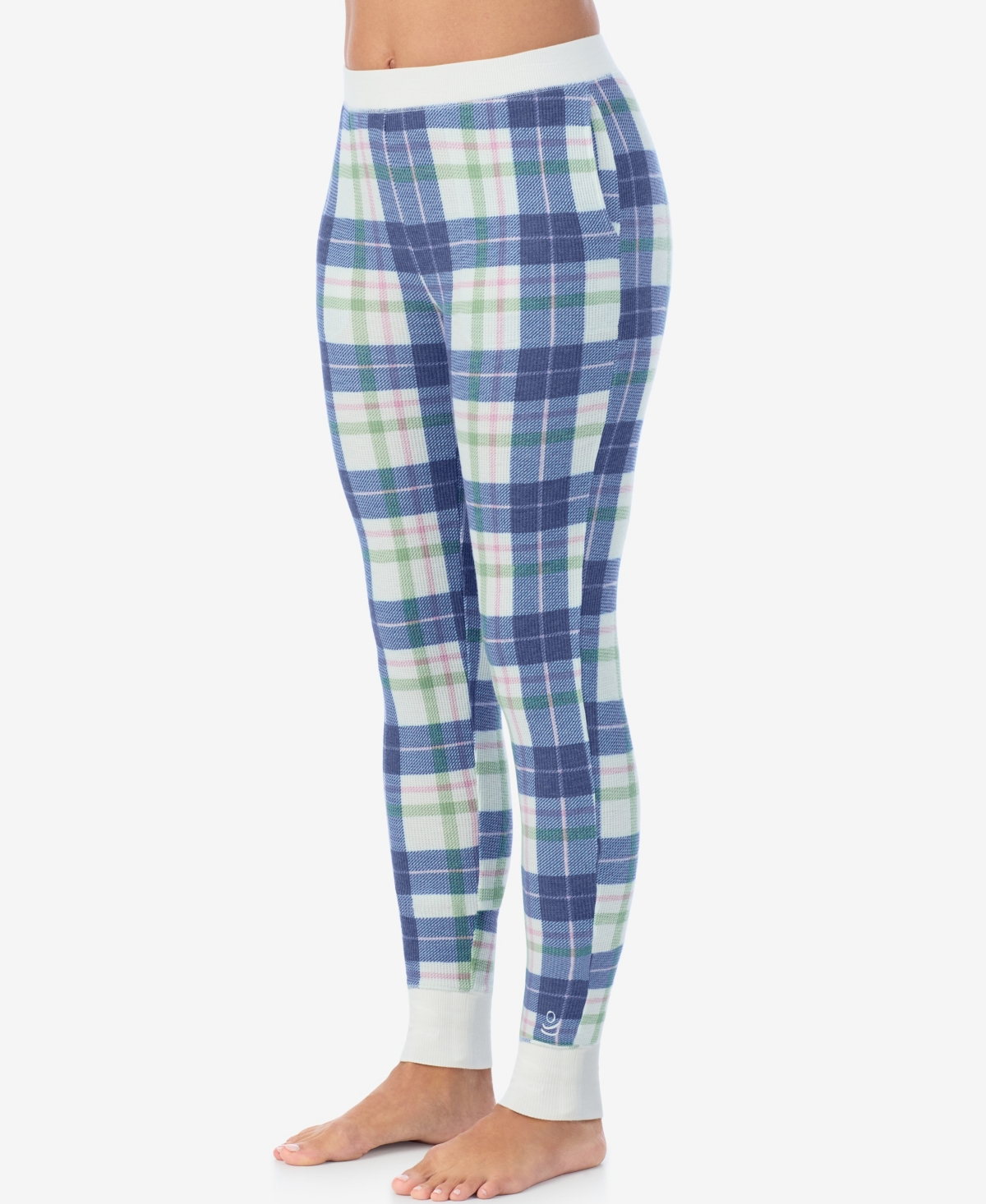 Cuddl Duds Petite Cozy Stretch Thermal Leggings In Blue