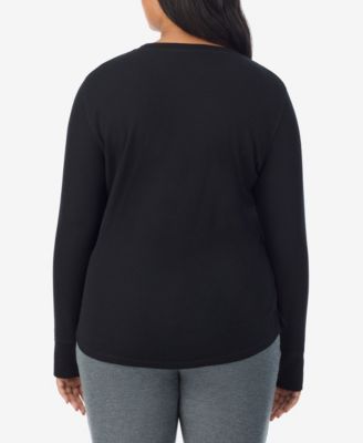Plus Size Cozy Stretch Thermal Crew Neck Top