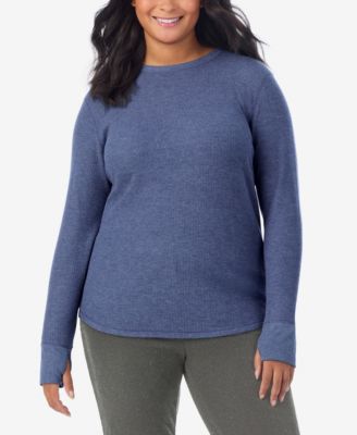 Plus Size Cozy Stretch Thermal Crew Neck Top