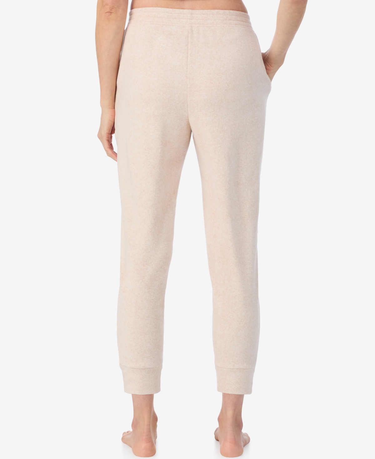 Cuddl Duds X Jennifer Lake Fleecewear With Stretch Cropped Jogger In Brown