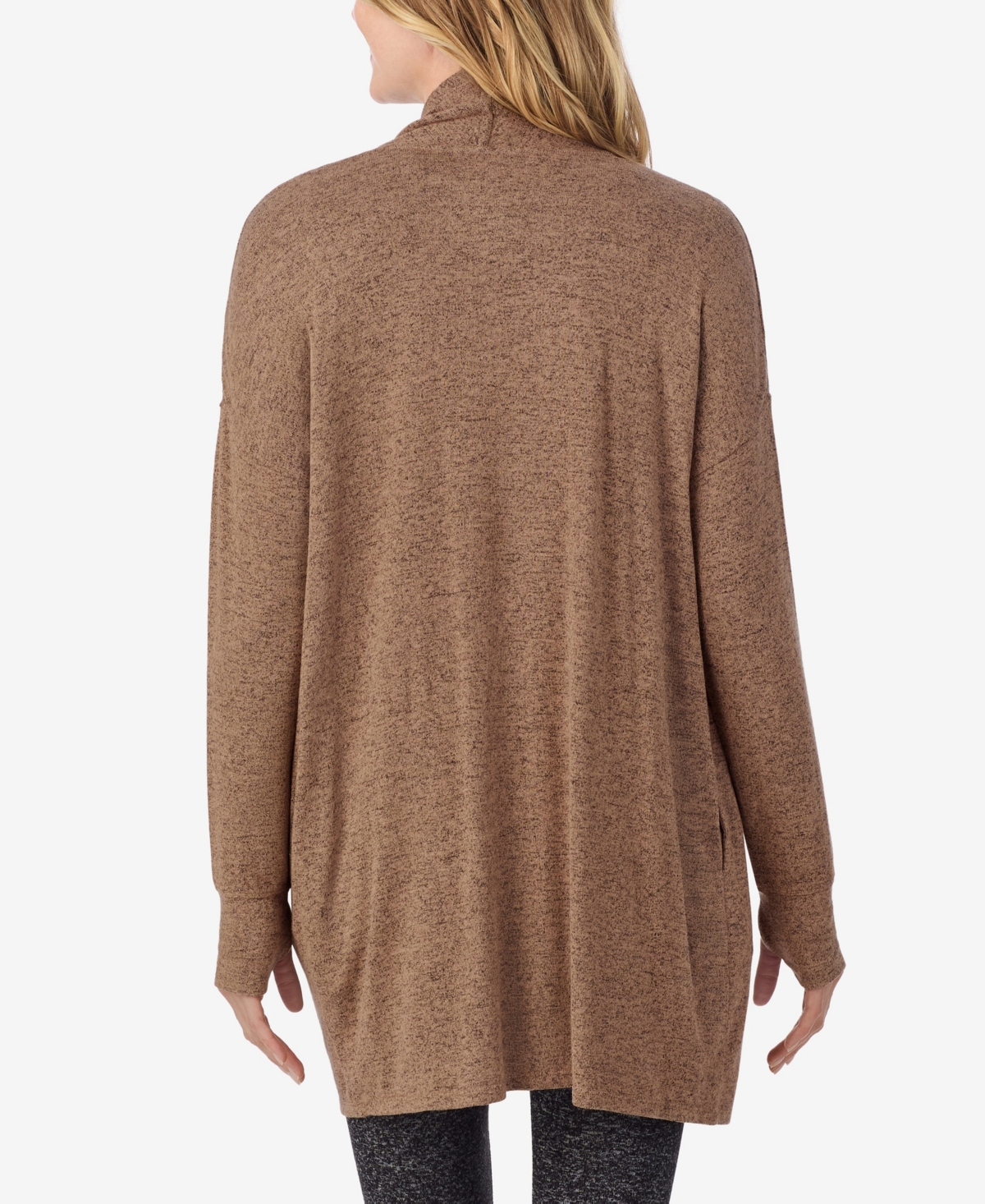 Cuddl Duds Women's Softknit Wrap Top In Brown