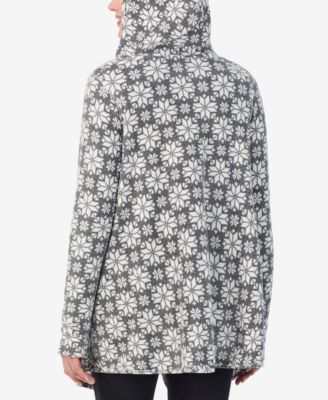 Women's Fleecewear Long Sleeve Hooded Wrap Top