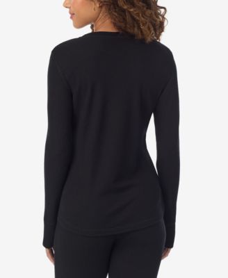 Women's Cozy Stretch Waffle Thermal Long Sleeve Scoop Neck Top