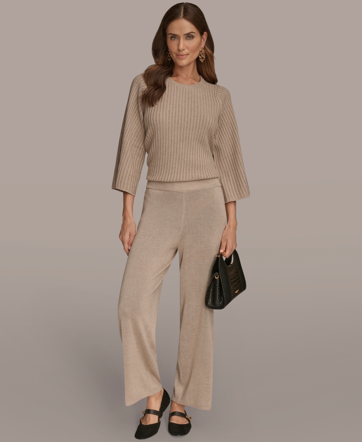 Donna Karan Women's Pull-on Sweater Pants In Neutral