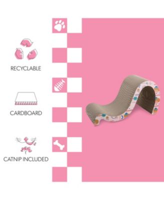 Kona 27" Modern Cardboard Double-Sided Wave Cat Scratcher with Catnip