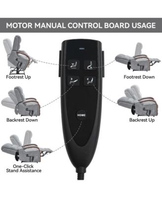 1 PC Solid Wood  Dual Motor Power Lift Recliner with Massage & Heat Sofa