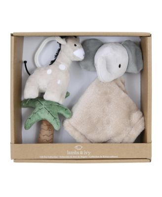 Jungle 3-Piece Developmental Soft Plush Baby/Infant Toy Gift Set