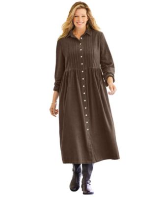 Women's Within Button Front Corduroy Dress