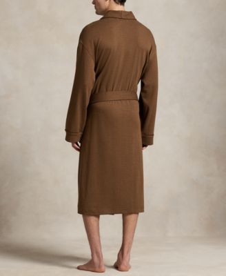 Men's Jacquard-Knit Herringbone Robe