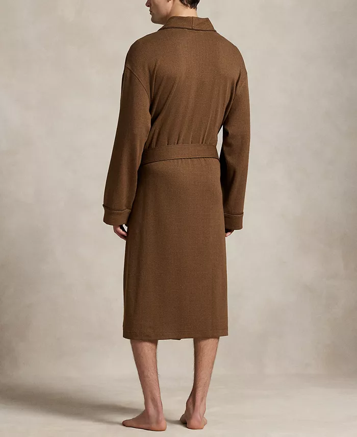 Men's Jacquard-Knit Herringbone Robe - thumbnail 2