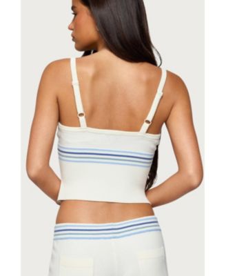 Women's Miya Stripey Ribbed Knit Tank Top