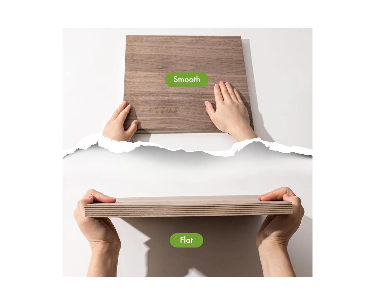 Robotime 3D Puzzles 3mm Walnut Plywood Crafting Wood Sheets Cutting Engraving Thin Walnut Boards for Wood Project, Multicolored, 11.81"19.69"