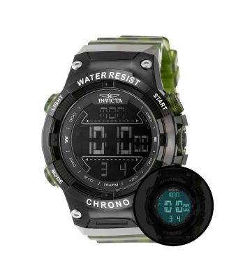 Men's 49049 Invicta Racing  Digital GMT/Alarm Black Dial Watch