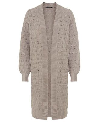 Stitch Interest Longline Cardigan