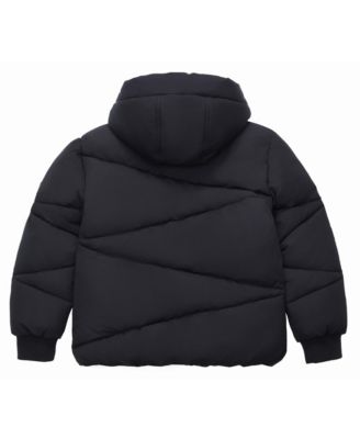 Boys Cozy Grid Puffer Jacket