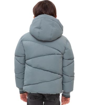 Boys Cozy Grid Puffer Jacket