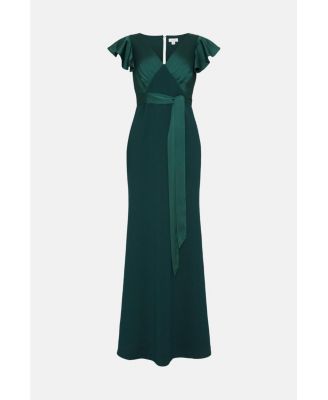 Women's V-Neck Maxi Bridesmaid Dress