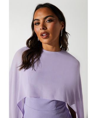 Women's Cape Sleeve Maxi Dress