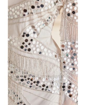 Women's Flare Sleeve Sequin Mini Dress