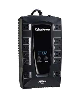 Intelligent LCD AVRG750LCD 12 Outlet 750VA 450W Surge Protection and Battery Backup UPS System