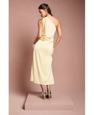 Women's One Shoulder Satin Bridesmaids Dress
