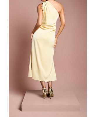 Women's One Shoulder Satin Bridesmaids Dress