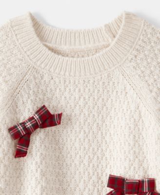 Baby Girls' Plaid Bow Long Sleeves Jumpsuit