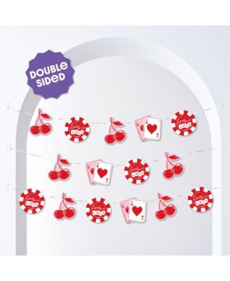 Lucky in Love Garland Banner, 30 Feet of Cord, 15 Double-Sided Favor Pieces
