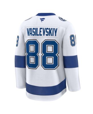 Men's Andrei Vasilevskiy White Tampa Bay Lightning Away Premium Jersey