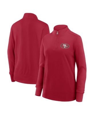 Logo Athletic - Women's Scarlet San Francisco 49ers Velocity Quarter-Zip Jacket