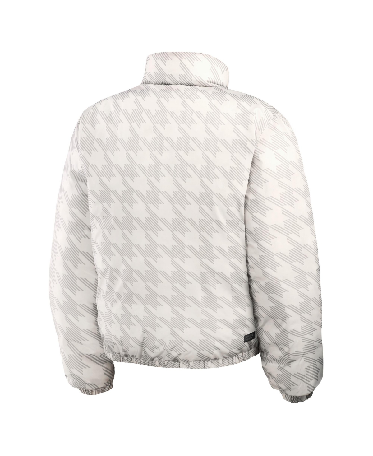 Wear By Erin Andrews Women's Navy/white Chicago Bears Reversible Cropped Full-zip Puffer Jacket In Blue