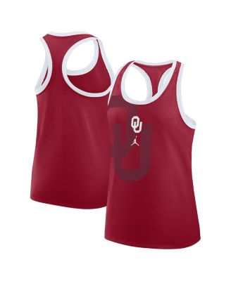 Jordan - Women's Crimson Oklahoma Sooners Primetime Racerback Tri-Blend Tank Top