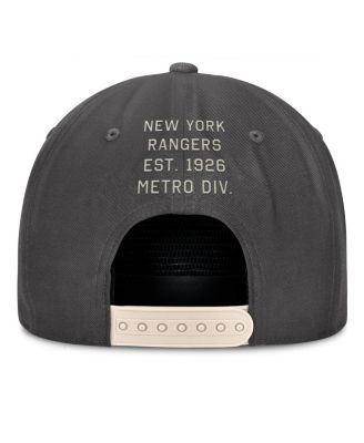 Men's Charcoal New York Rangers Closer Adjustable Hat
