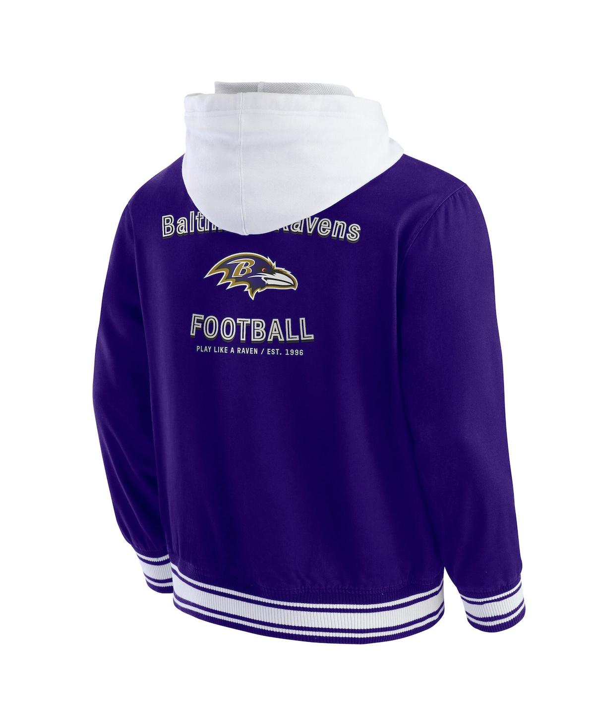 Fanatics Darius Rucker Collection By  Men's Purple Baltimore Ravens Full-snap Hoodie Jacket In Blue