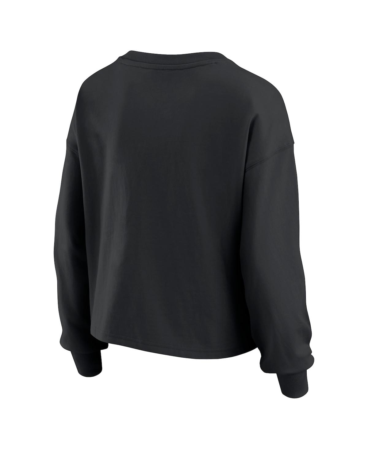 Wear By Erin Andrews Women's 2-piece Black Jacksonville Jaguars Heavy Rugby Jersey Long Sleeve T-shirt And Shorts Lounge  In Black