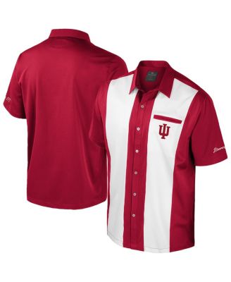 Colosseum - Men's Crimson Indiana Hoosiers Strike Bowling Button-Up Shirt