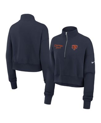 Nike - Women's Navy Chicago Bears Primetime Phoenix Half-Zip Sweatshirt