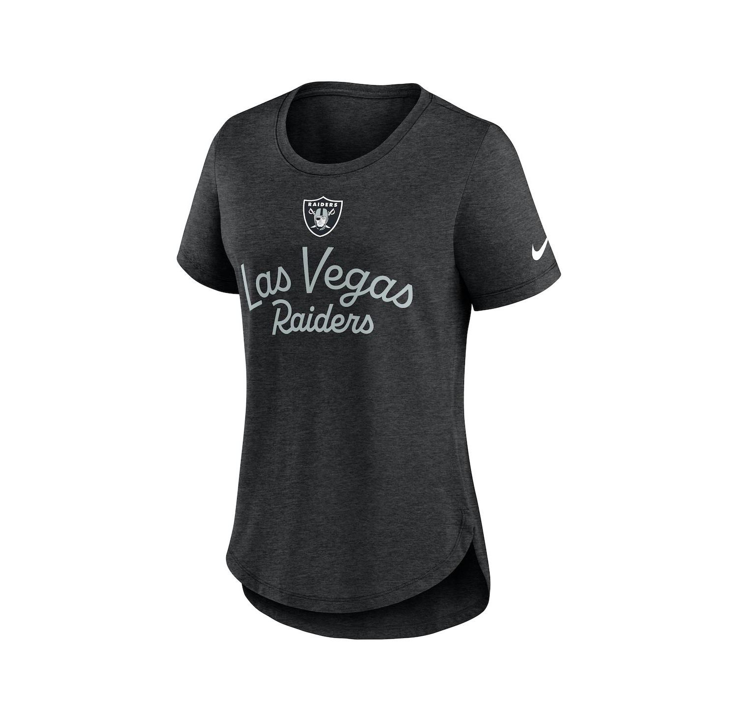Women's Black Las Vegas Raiders Script Tri-Blend T-Shirt