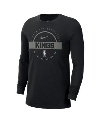 Men's Black Sacramento Kings Authentic Long Sleeve Practice T-Shirt