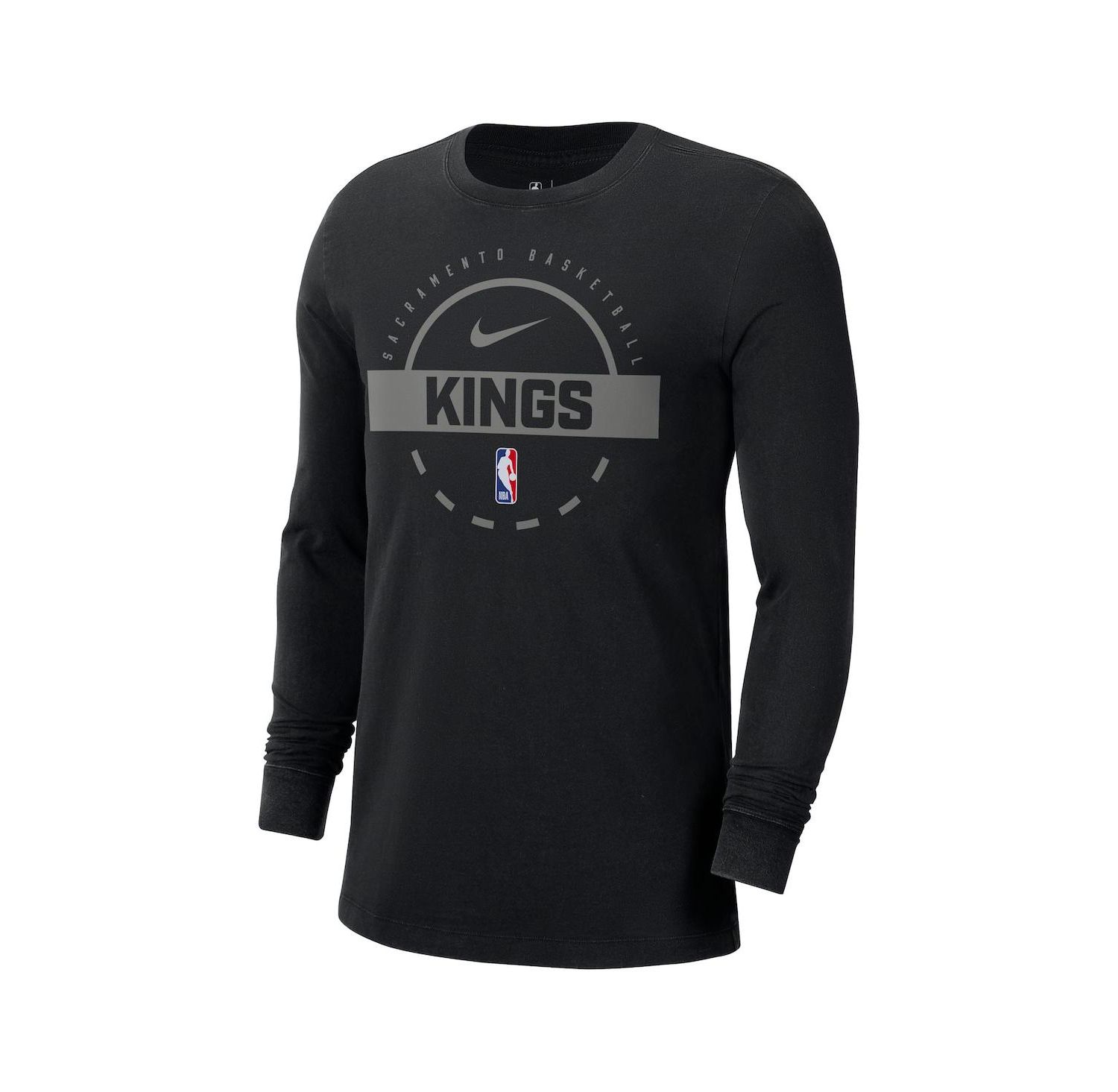 Men's Black Sacramento Kings Authentic Long Sleeve Practice T-Shirt