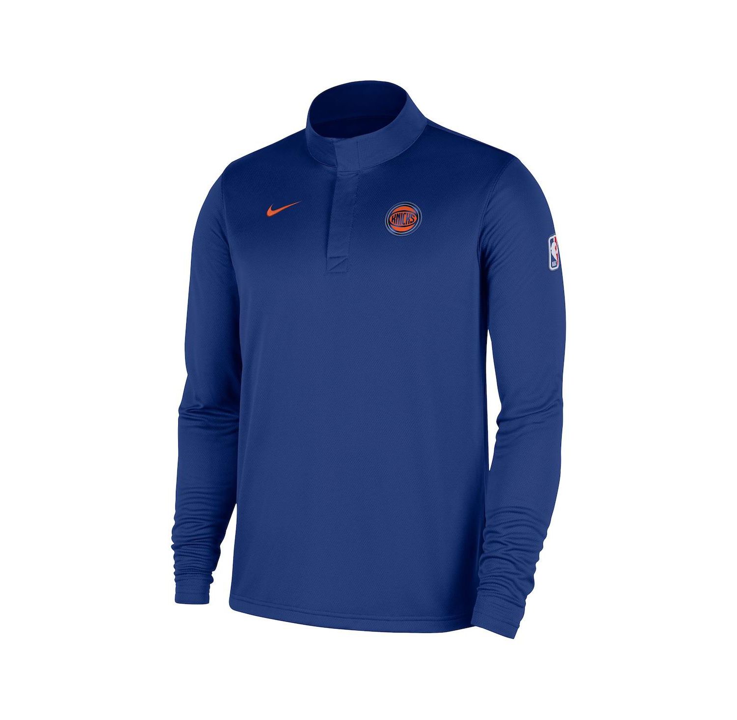 Men's Blue New York Knicks 2025/26 Authentic Coaches Quarter-Zip Pullover Jacket