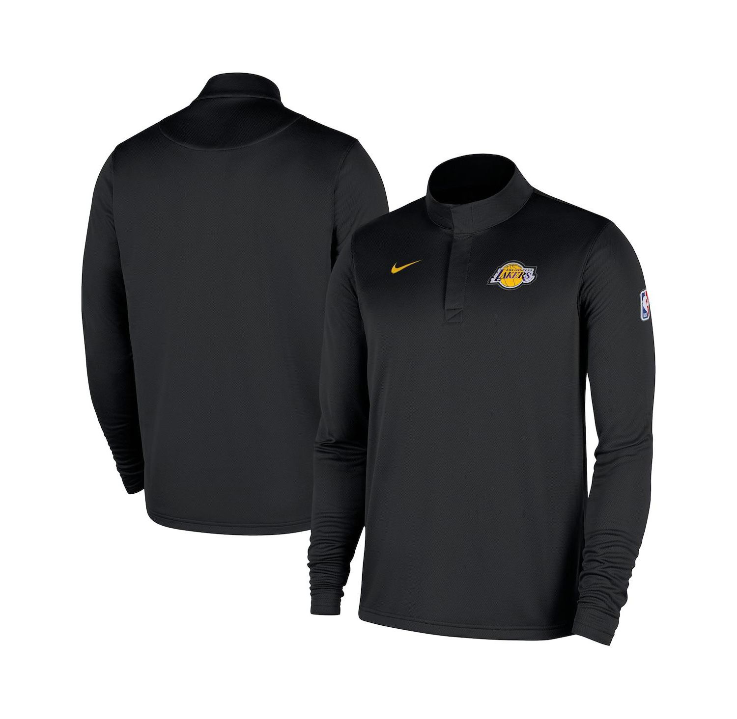 Men's Black Los Angeles Lakers 2025/26 Authentic Coaches Quarter-Zip Pullover Jacket