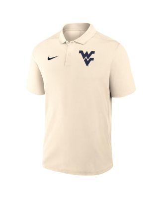 Men's Tan West Virginia Mountaineers Primary Logo Victory Performance Polo Shirt