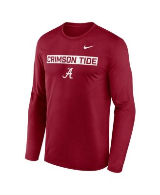 Men's Crimson Alabama Crimson Tide Primetime Campus 2-Hit Legend Long Sleeve T-Shirt